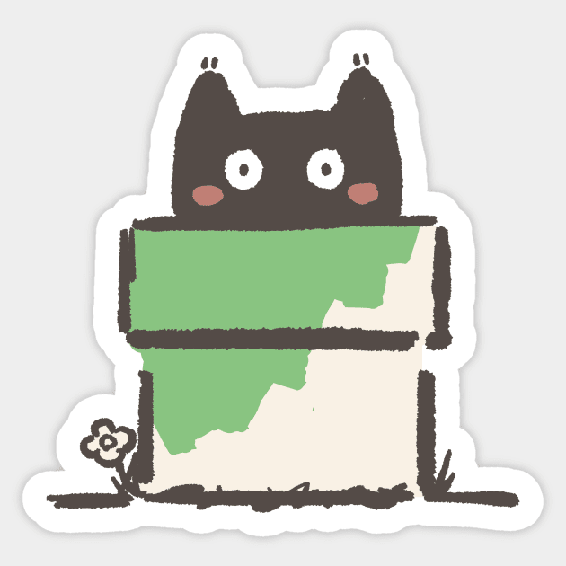 Warp Pipe Cat Sticker by nilstuff